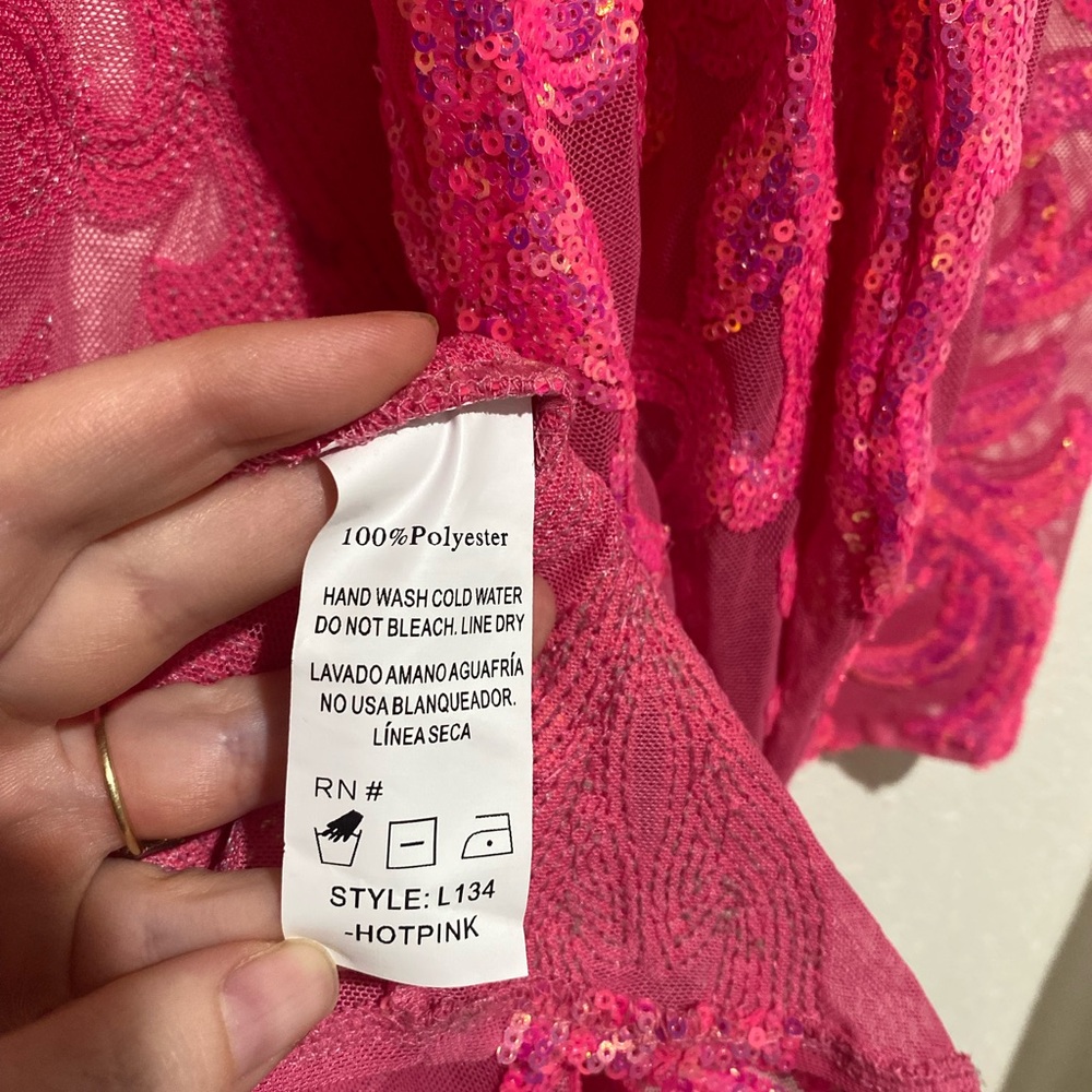 Southern Fried Chics Hot Pink Sequin Duster - Picture 7 of 10